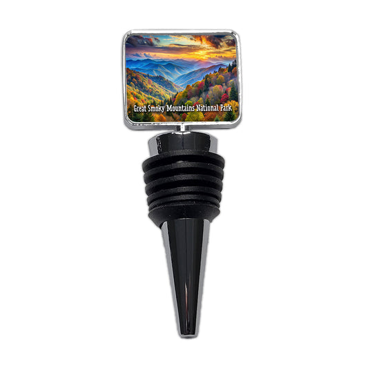 Great Smoky Mountains National Park North Carolina Tennessee Wine Bottle Stopper