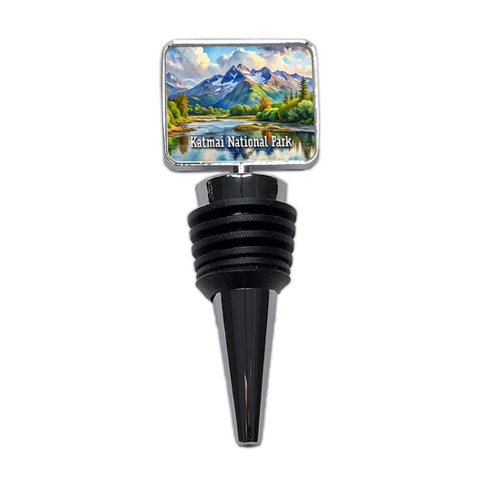 Katmai National Park Alaska Wine Bottle Stopper