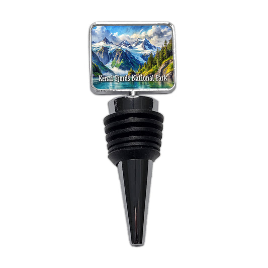 Kenai Fjords National Park Alaska Wine Bottle Stopper