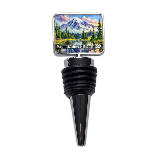 Mount Rainier National Park Washington Wine Bottle Stopper