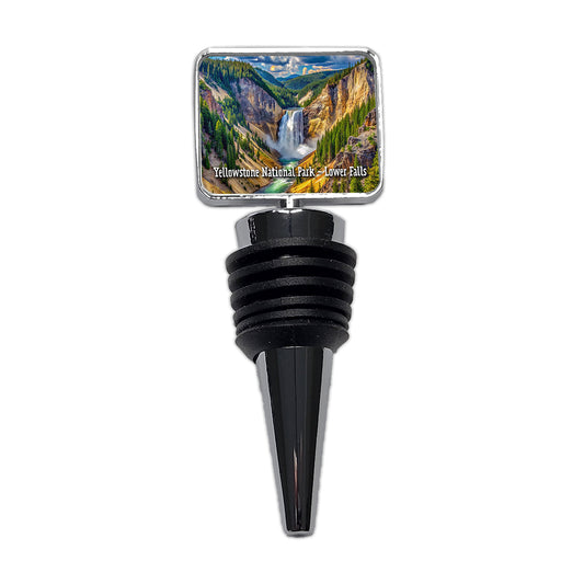 Yellowstone National Park Lower Falls Wine Bottle Stopper