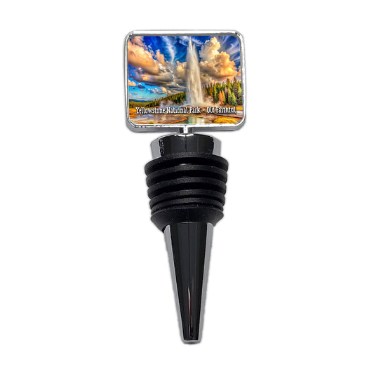 Yellowstone National Park Old Faithful Wine Bottle Stopper