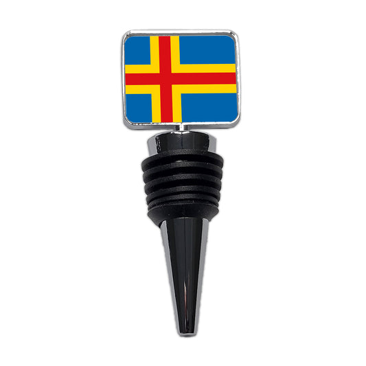 Aland Islands Country Flag Wine Bottle Stopper