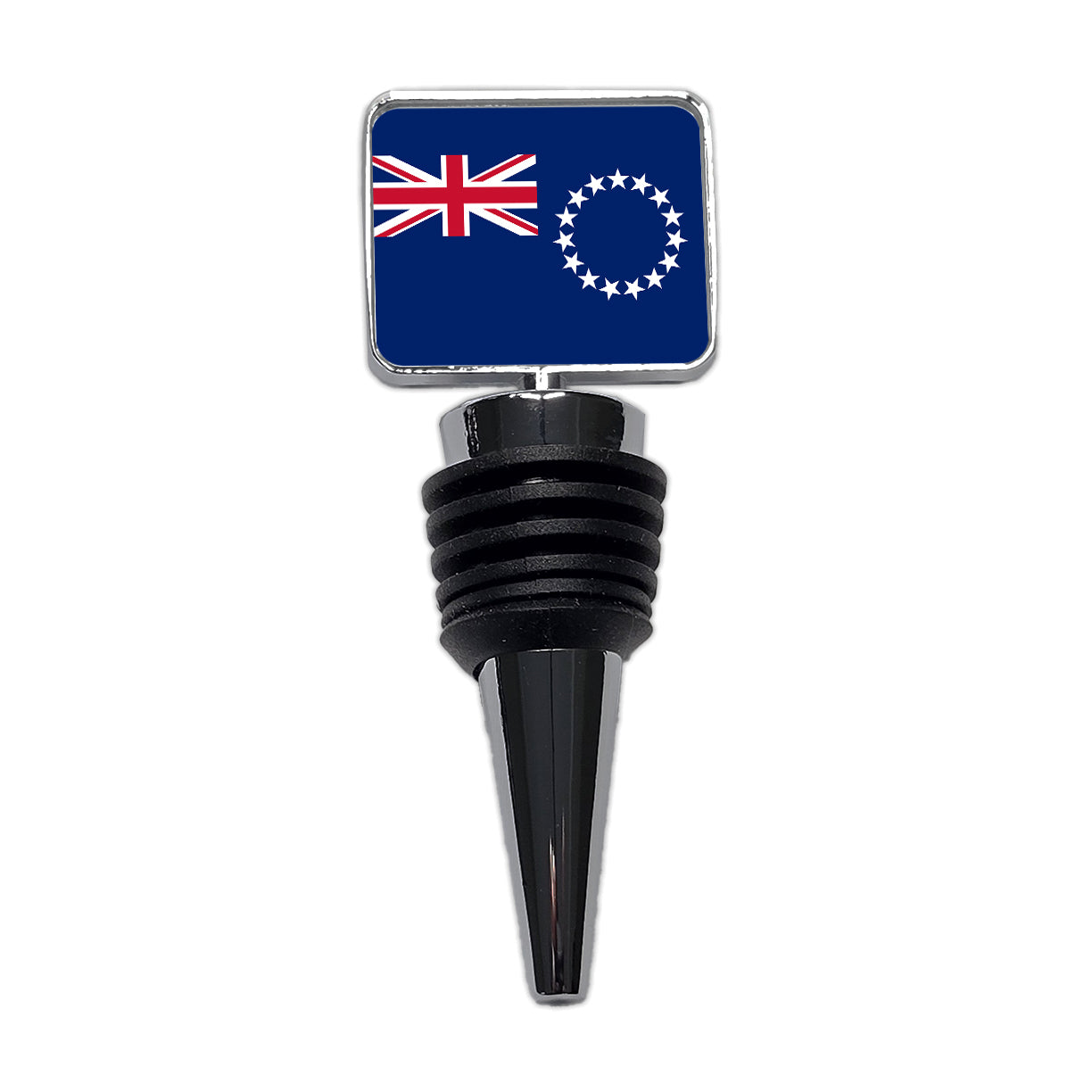 Cook Islands Country Flag Wine Bottle Stopper