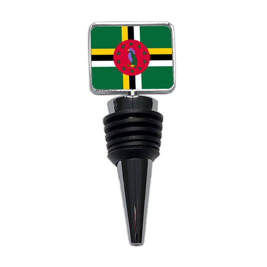 Dominica Country Flag Wine Bottle Stopper