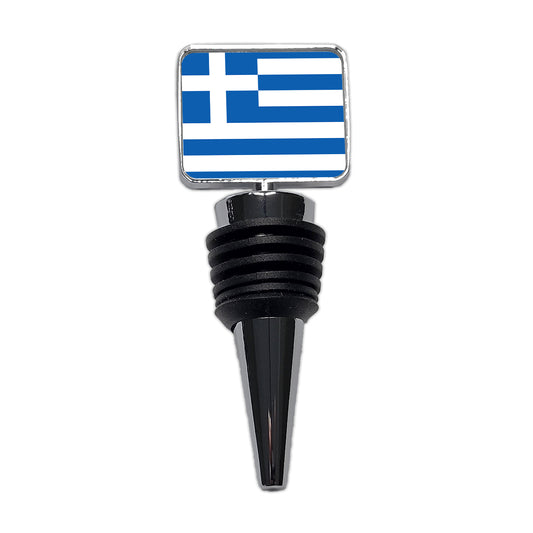 Greece Country Flag Wine Bottle Stopper