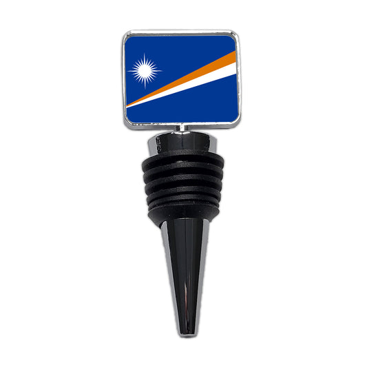 Marshall Islands Country Flag Wine Bottle Stopper