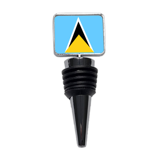 Saint Lucia Country Flag Wine Bottle Stopper