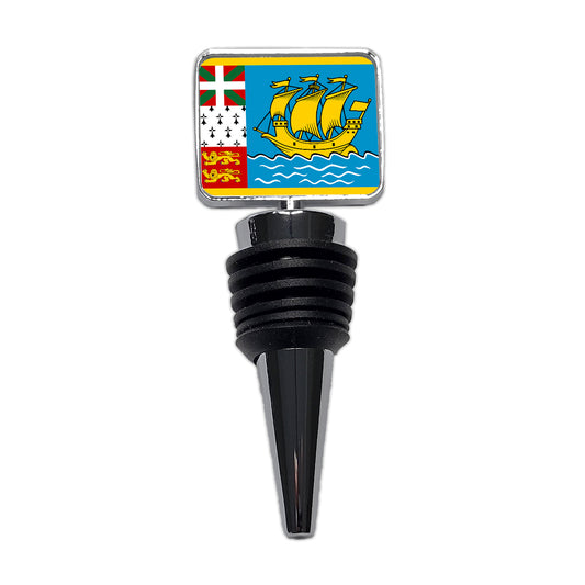 Saint Pierre and Miquelon Country Flag Wine Bottle Stopper