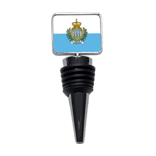 San Marino Country Flag Wine Bottle Stopper
