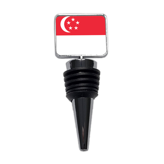 Singapore Country Flag Wine Bottle Stopper