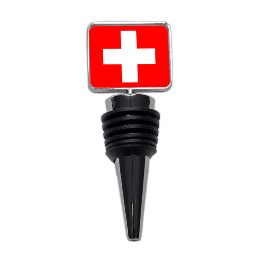 Switzerland Country Flag Wine Bottle Stopper
