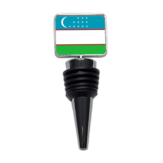 Uzbekistan Country Flag Wine Bottle Stopper