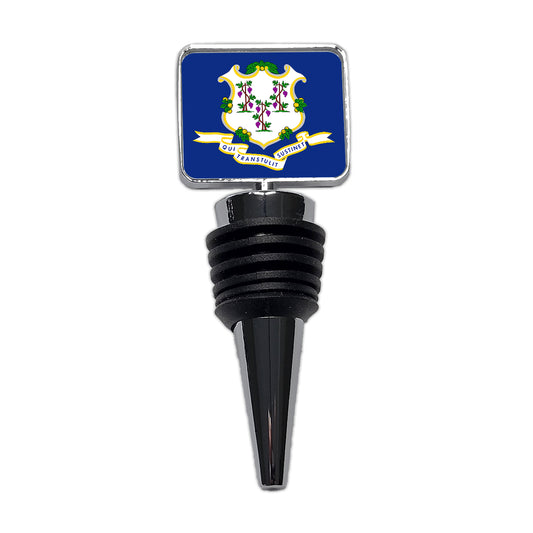 Connecticut CT State Flag Wine Bottle Stopper