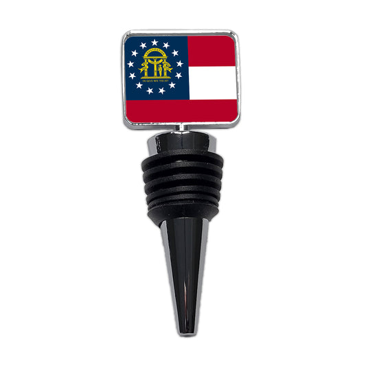 Georgia GA State Flag Wine Bottle Stopper