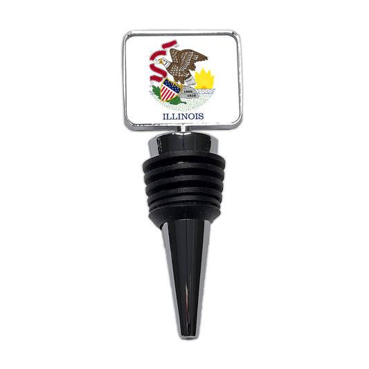 Illinois IL State Flag Wine Bottle Stopper