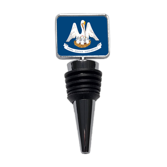Louisiana LA State Flag Wine Bottle Stopper