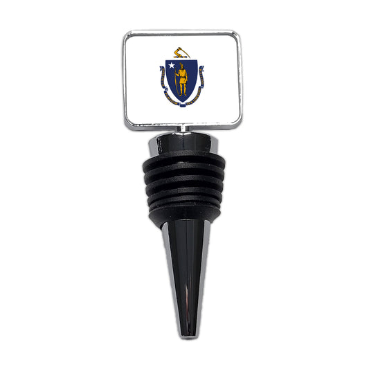Massachusetts MA State Flag Wine Bottle Stopper