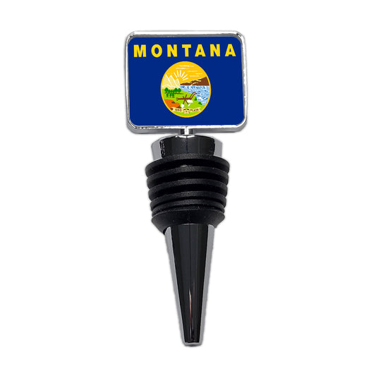 Montana MT State Flag Wine Bottle Stopper