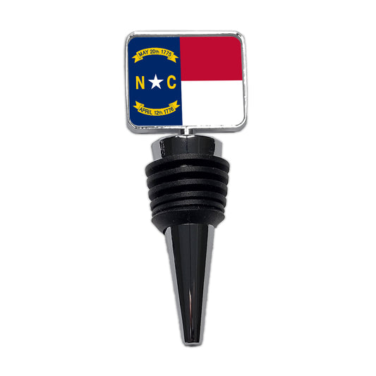 North Carolina State Flag Wine Bottle Stopper
