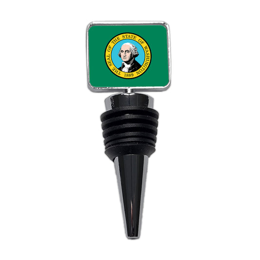 Washington WA State Flag Wine Bottle Stopper