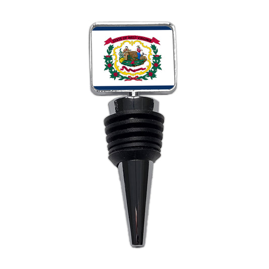 West Virginia WV State Flag Wine Bottle Stopper