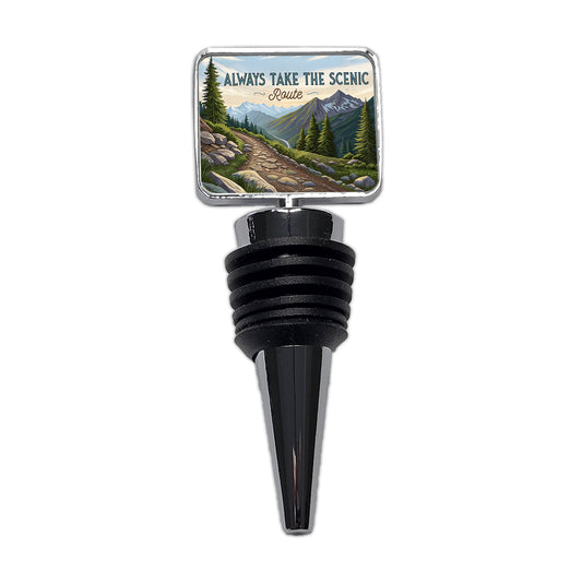 Always Take The Scenic Route Hiking Trail Wine Bottle Stopper