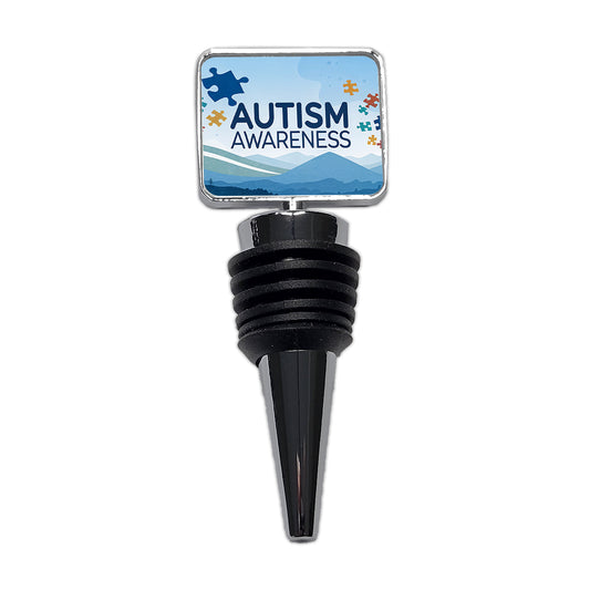 Autism Awareness Flying Puzzle Pieces Wine Bottle Stopper
