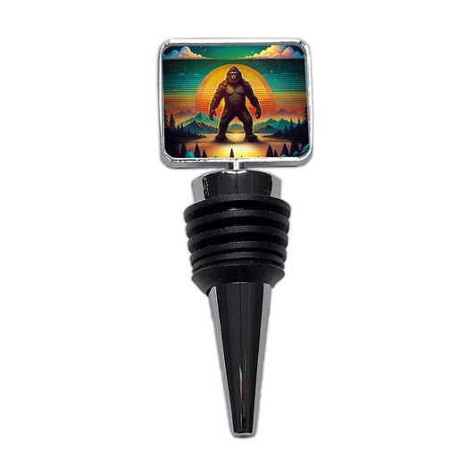 Big Foot Retro Sunset Wine Bottle Stopper