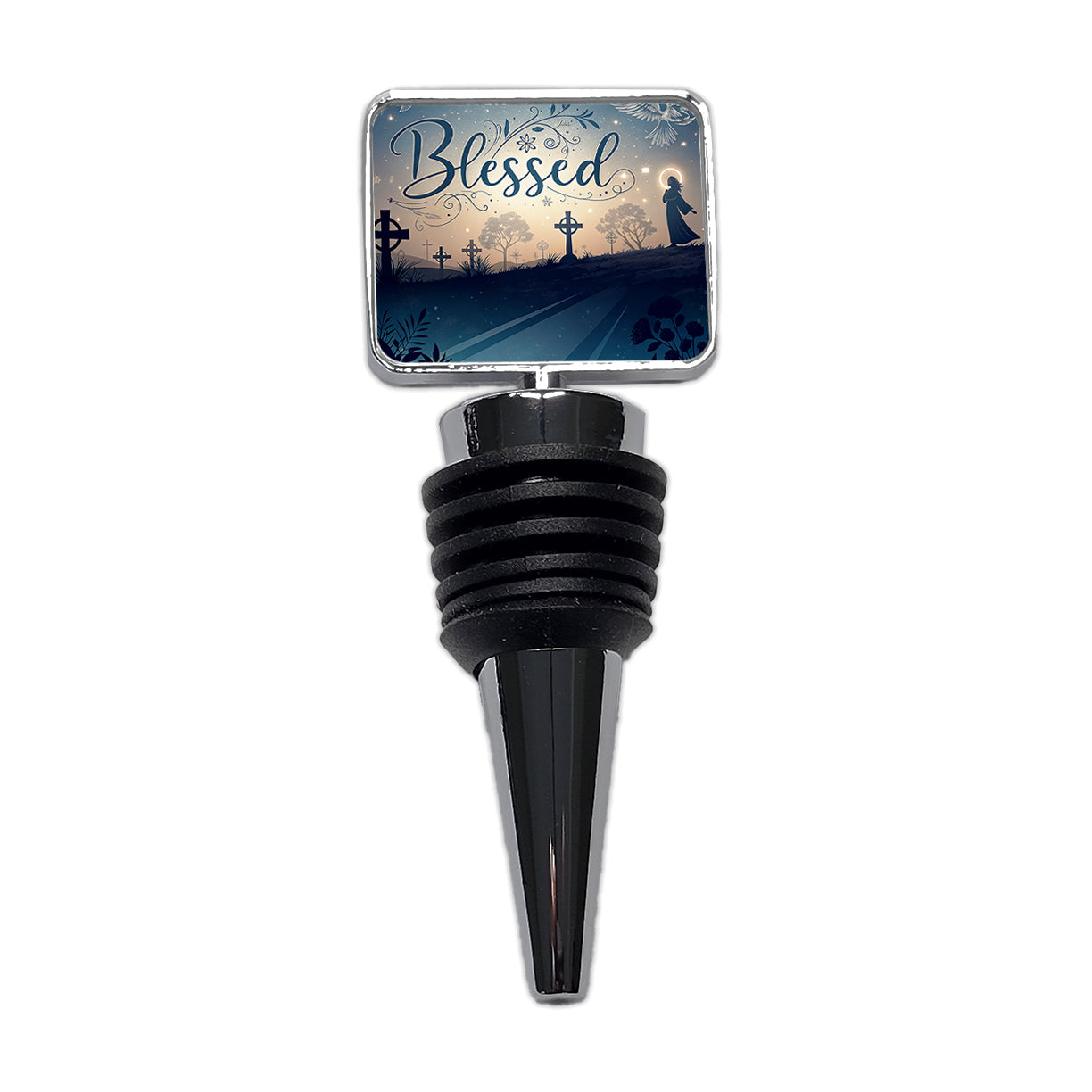Blessed Religious Crosses Wine Bottle Stopper
