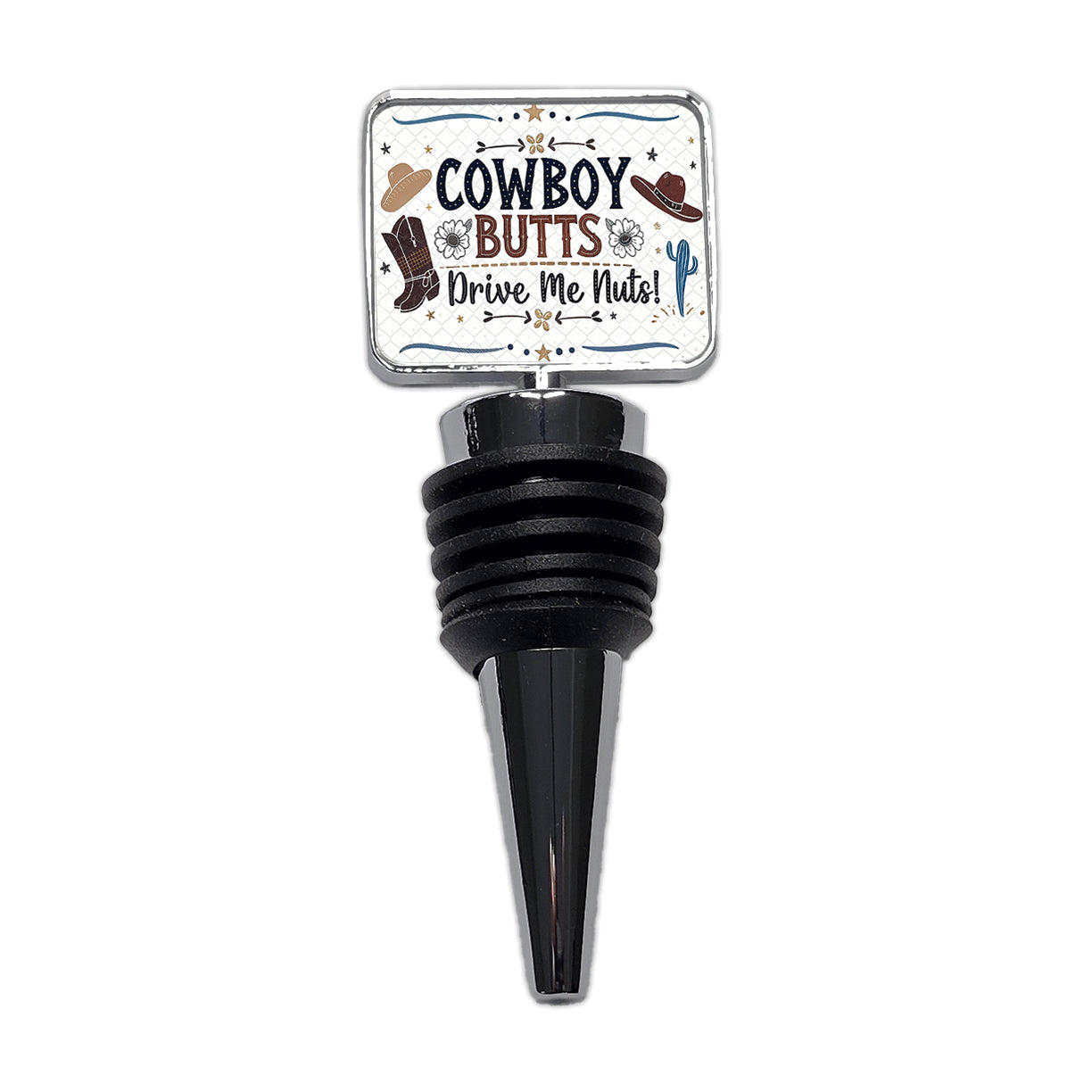 Cowboy Butts Drive Me Nuts Funny Wine Bottle Stopper