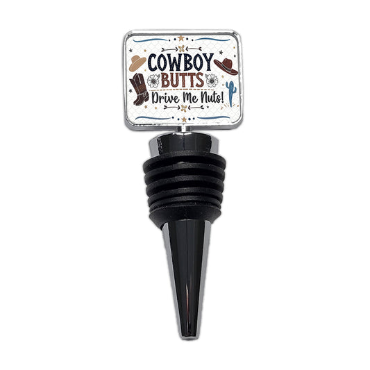 Cowboy Butts Drive Me Nuts Funny Wine Bottle Stopper