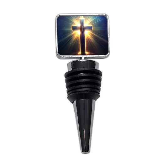 Glowing Religious Cross Wine Bottle Stopper