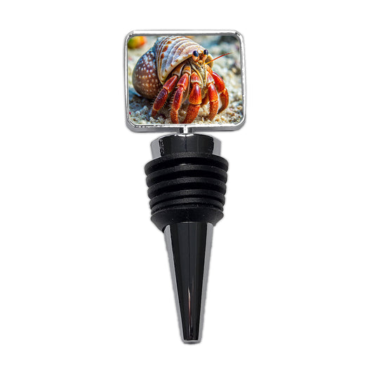 Hermit Crab in the Ocean Wine Bottle Stopper