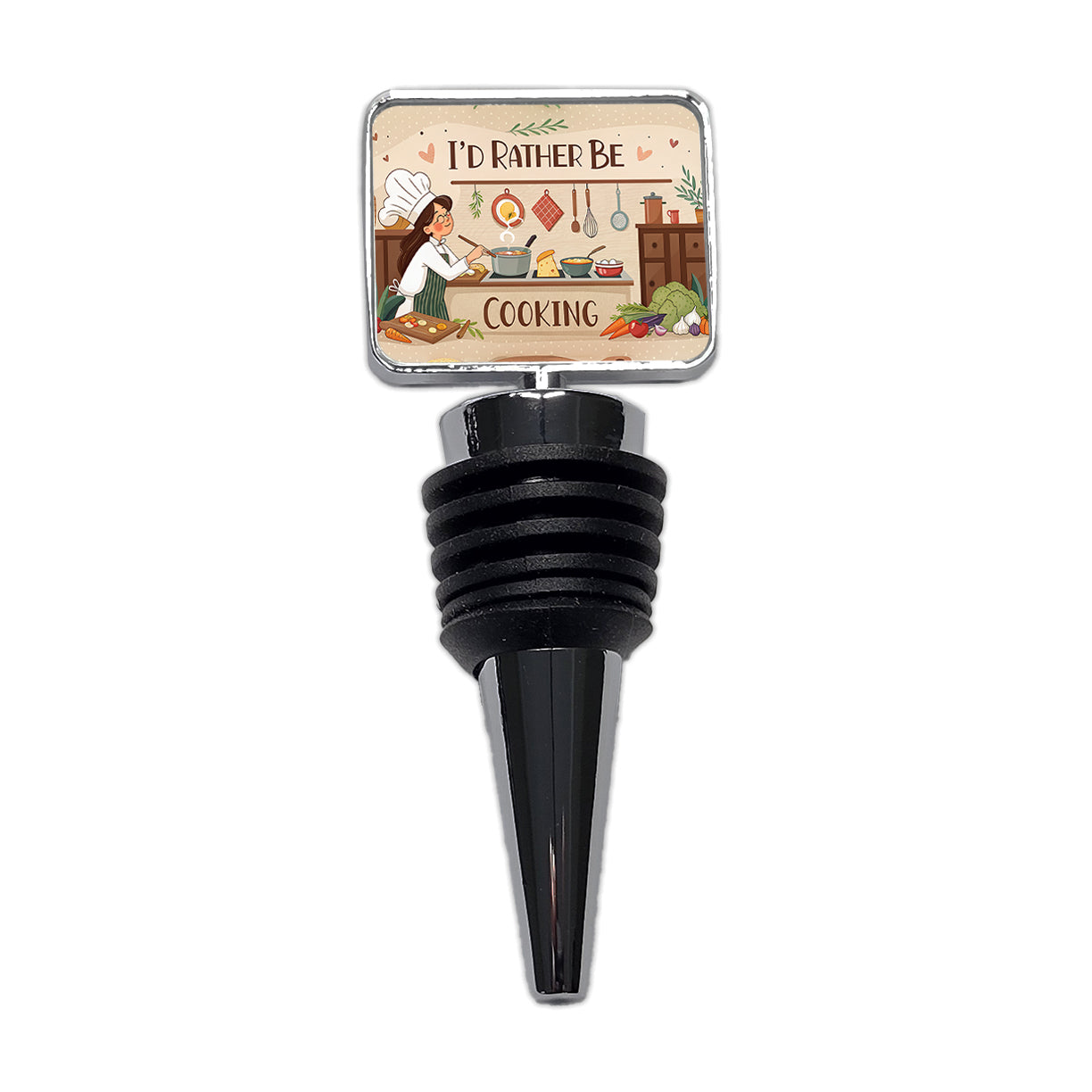 I'd Rather Be Cooking Cook Wine Bottle Stopper