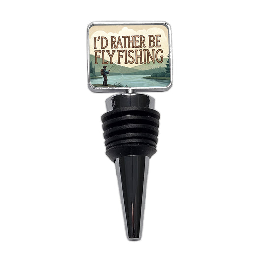 I'd Rather Be Fly Fishing Wine Bottle Stopper