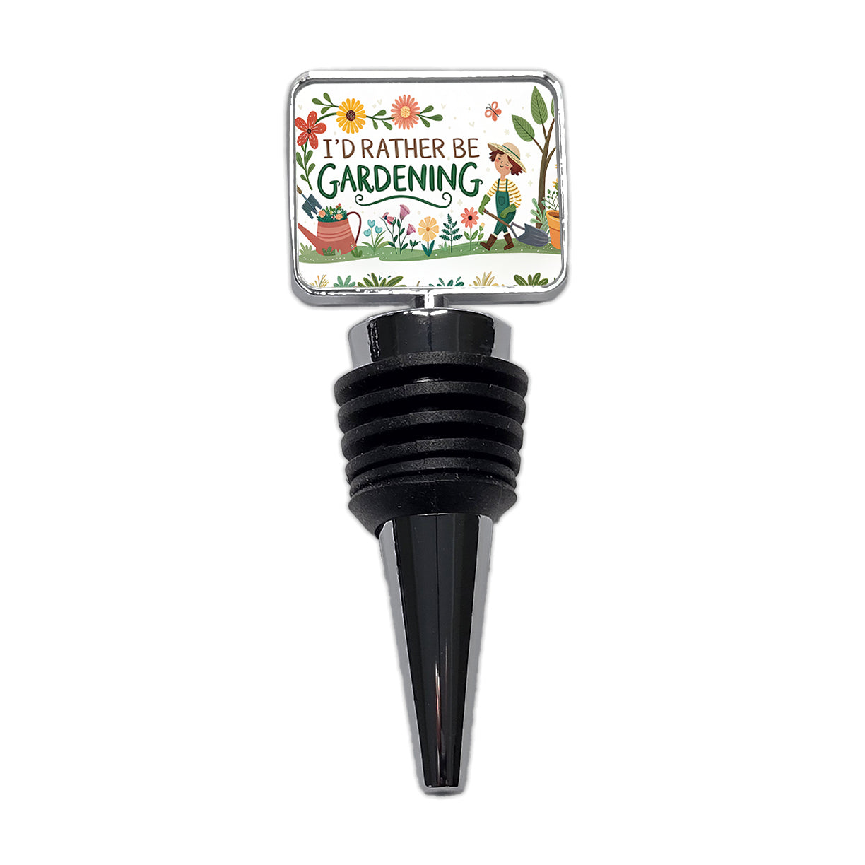 I'd Rather Be Gardening Wine Bottle Stopper