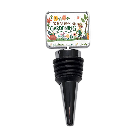I'd Rather Be Gardening Wine Bottle Stopper