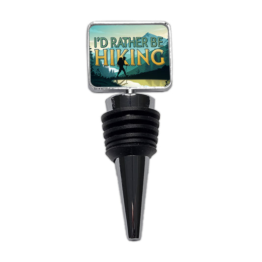 I'd Rather Be Hiking Mountains Wine Bottle Stopper