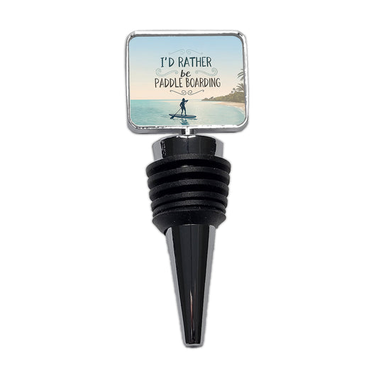 I'd Rather Be Paddle Boarding Wine Bottle Stopper