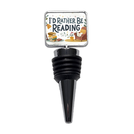 I'd Rather Be Reading Wine Bottle Stopper