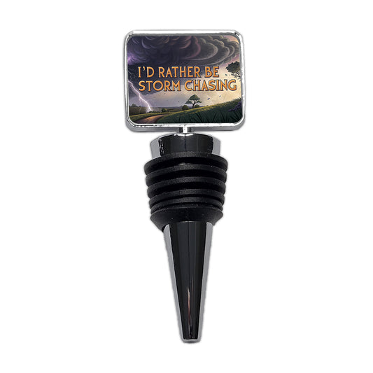 I'd Rather Be Storm Chasing Hurricane Tornado Wine Bottle Stopper