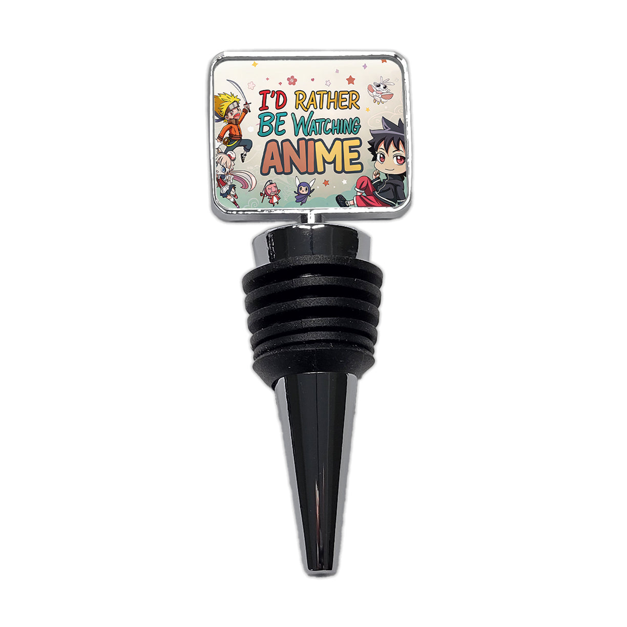 I'd Rather Be Watching Anime Wine Bottle Stopper