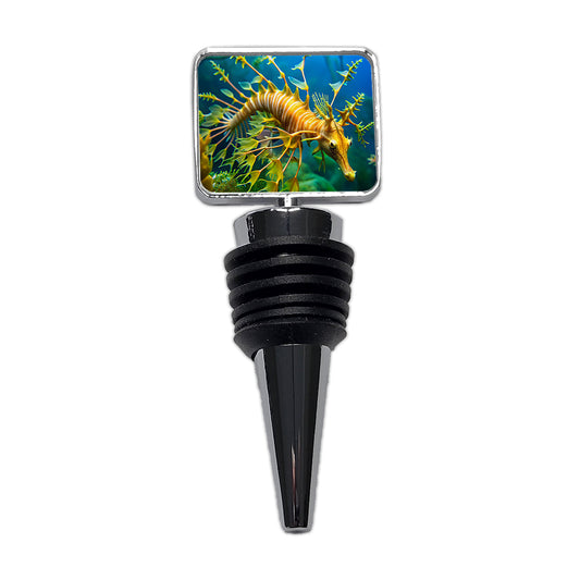 Leafy Seadragon Swimming Wine Bottle Stopper