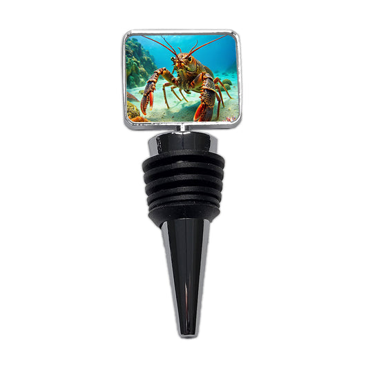 Lobster In The Ocean Wine Bottle Stopper