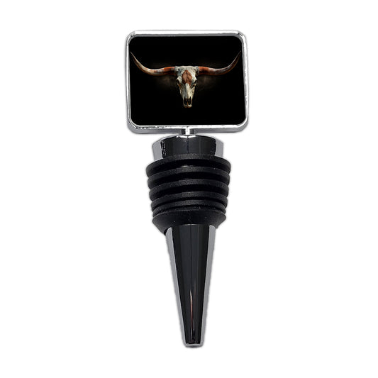 Longhorn Cattle Skull Wine Bottle Stopper