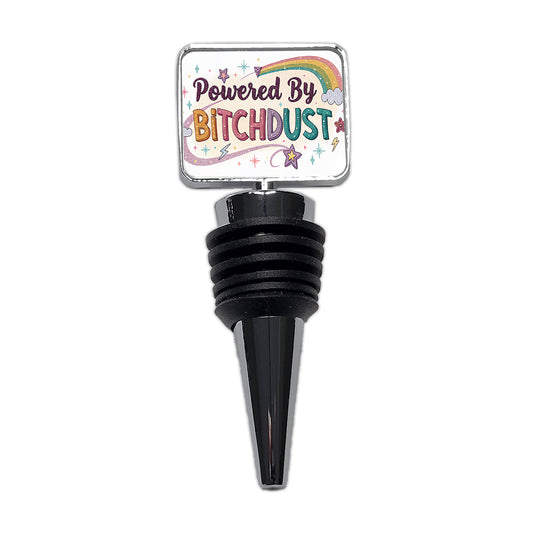 Powered By Bitchdust Sparkly Stars Rainbow Wine Bottle Stopper