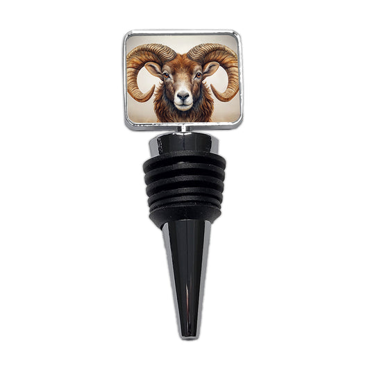 Ram's Head Wine Bottle Stopper