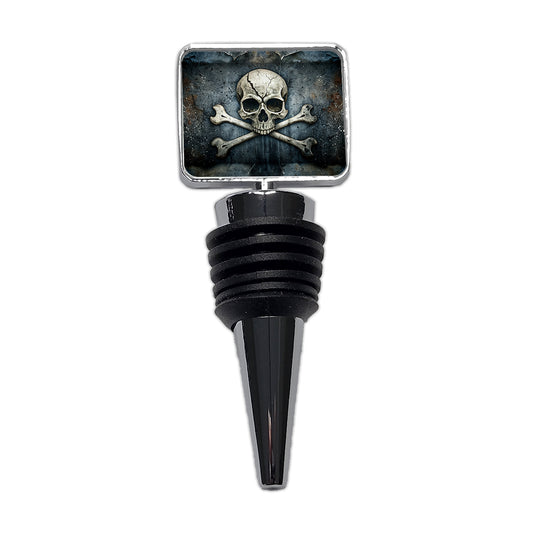Rustic Skull And Crossbones Pirate Jolly Roger Wine Bottle Stopper
