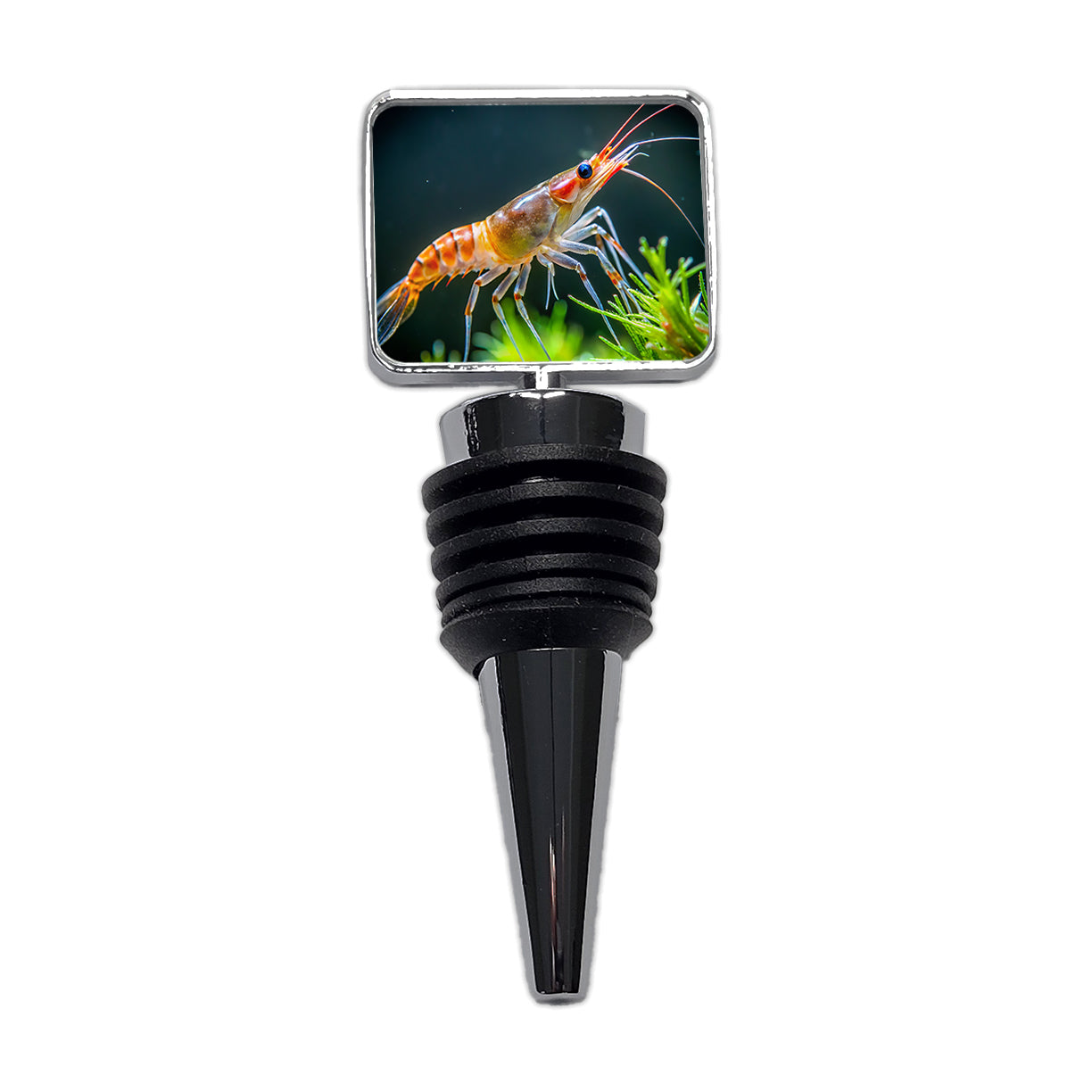 Shrimp Swimming Wine Bottle Stopper
